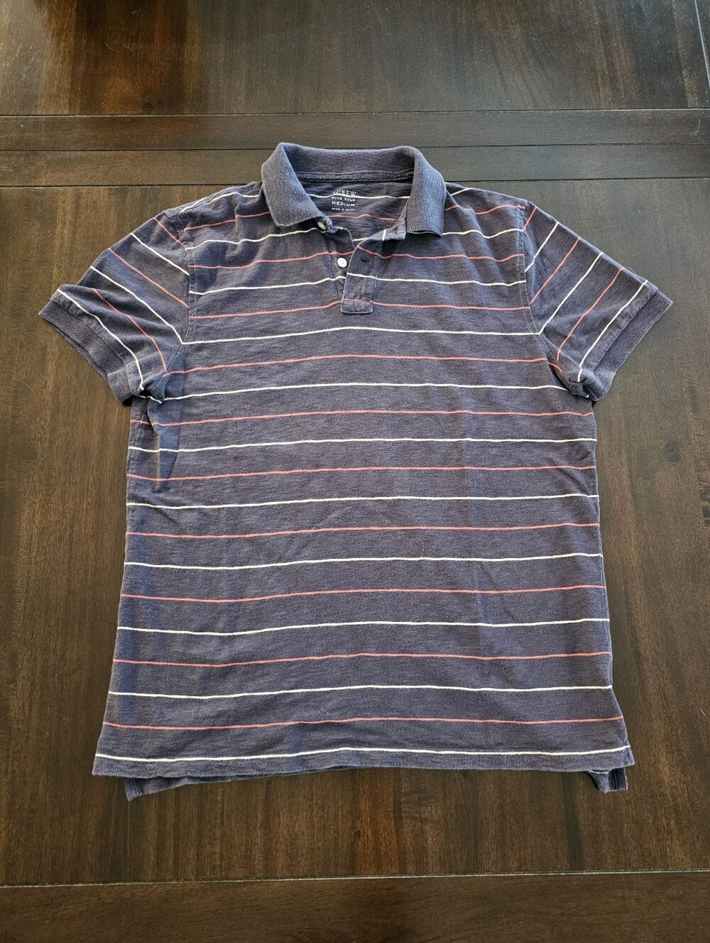 J. Crew Striped Slub Polo Size Medium